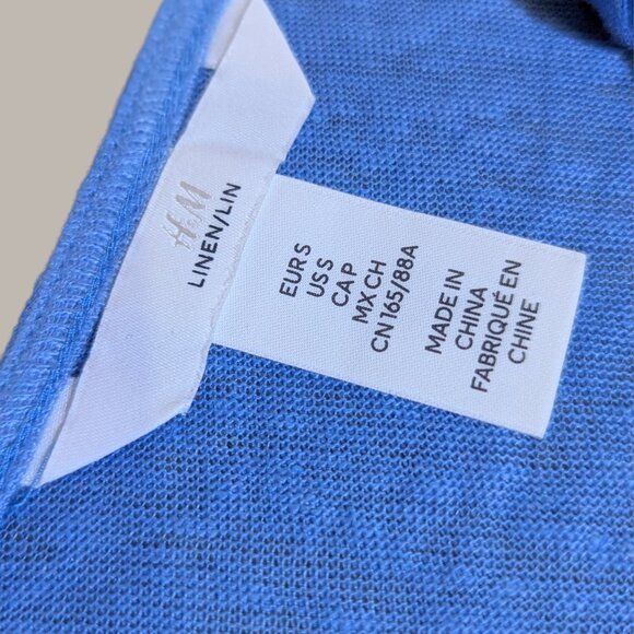 H&M Blue V-Neck Tank Top with Knot detail - Small - Picture 6 of 6